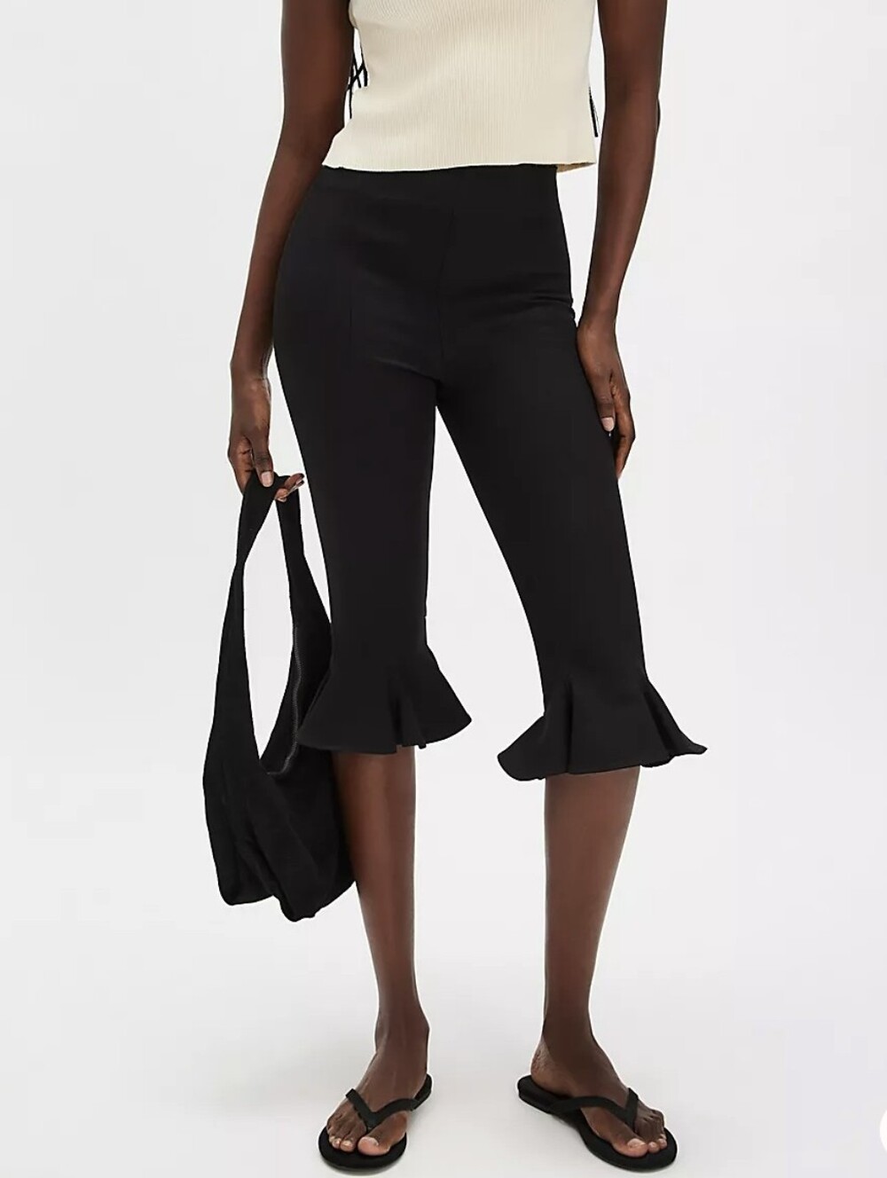 Free People Regina Ruffle Capris